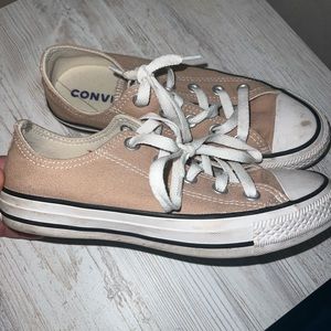 neutral nude converse low top sneakers